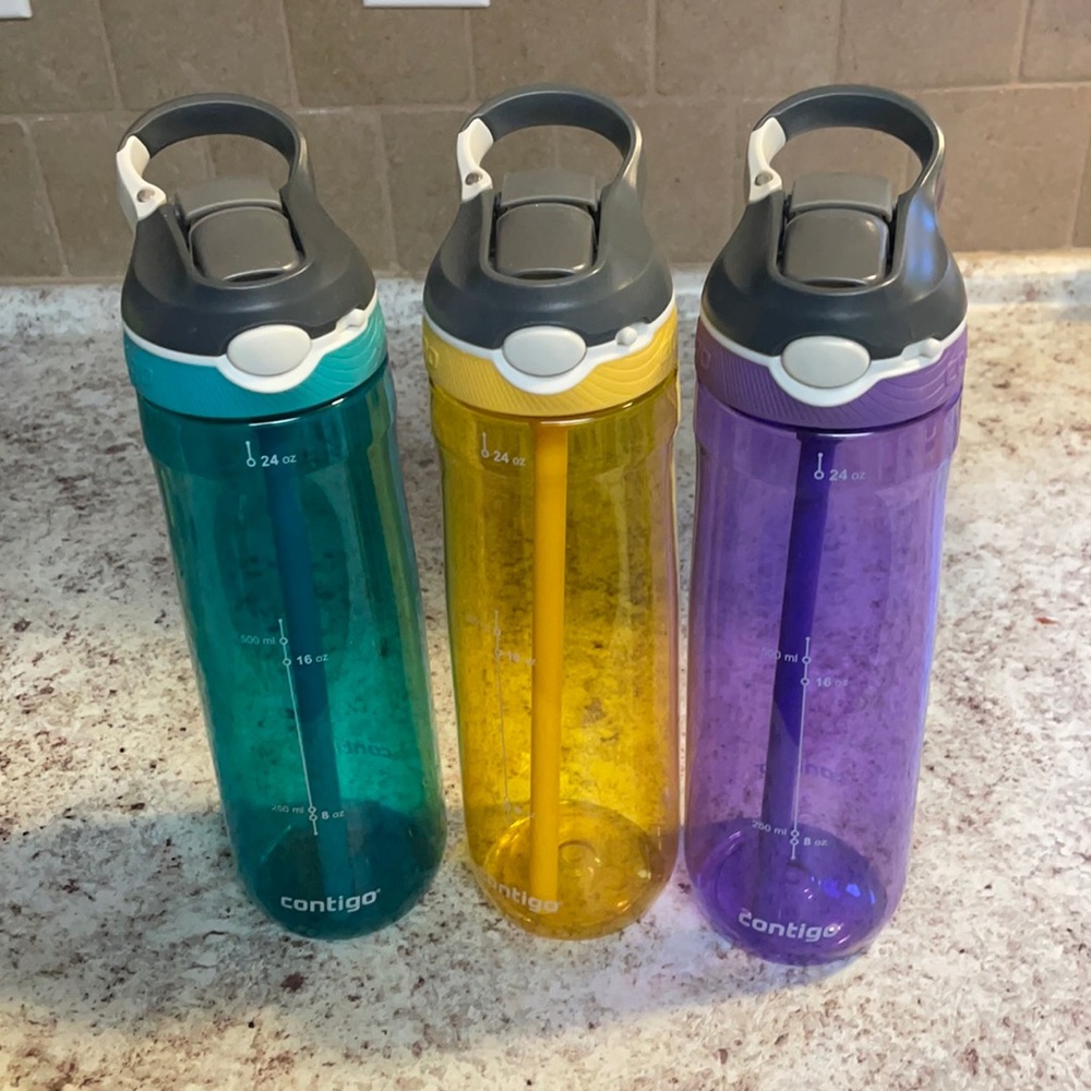 3 Contigo sipper bottles